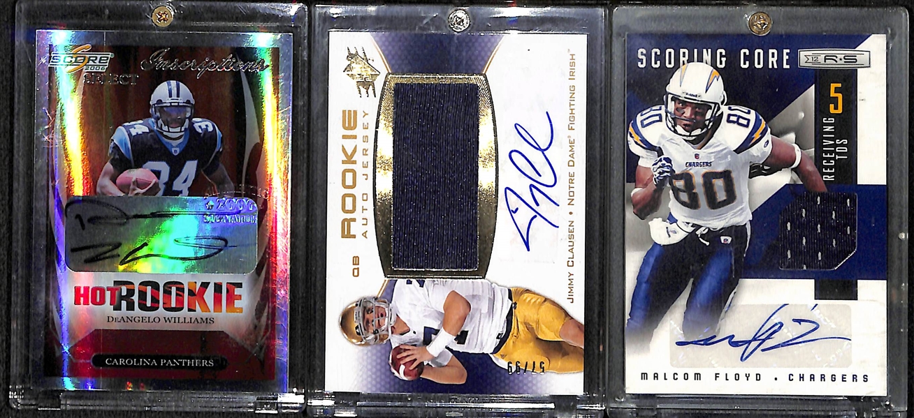 Lot Of 15 Football Autograph Cards w. Burress 1/1