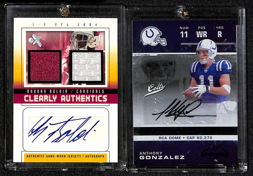 Lot Of 15 Football Autograph Cards w. Burress 1/1