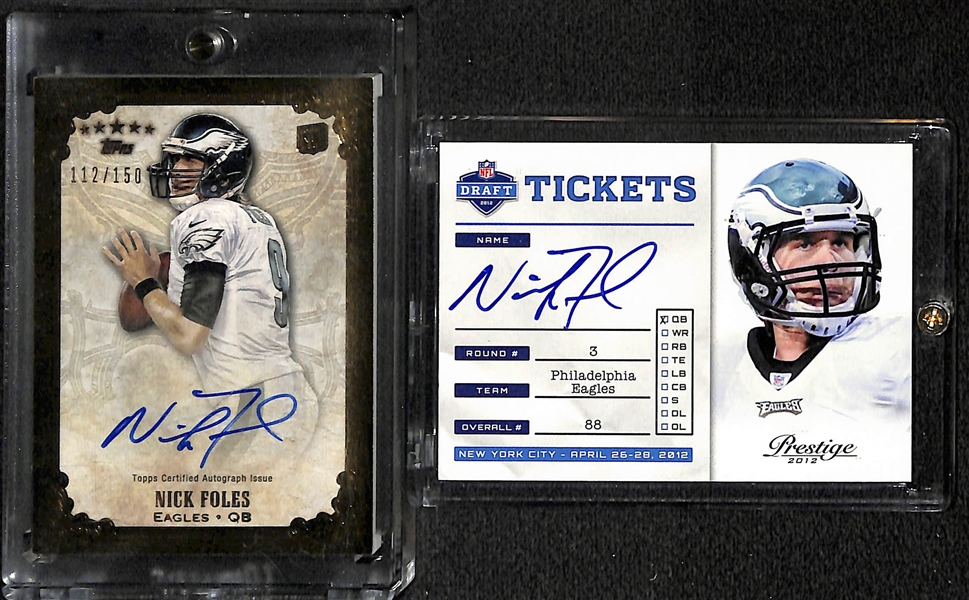 Lot Of 8 Eagles Autograph Cards w. Foles