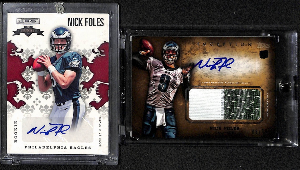 Lot Of 8 Eagles Autograph Cards w. Foles