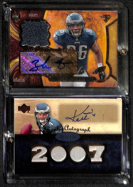 Lot Of 8 Eagles Autograph Cards w. Foles