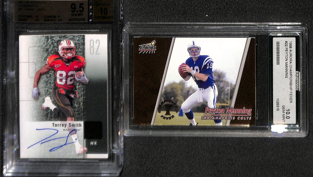 Lot Of 16 Football Auto/RC/Jersey/Star/ Cards w. Manning