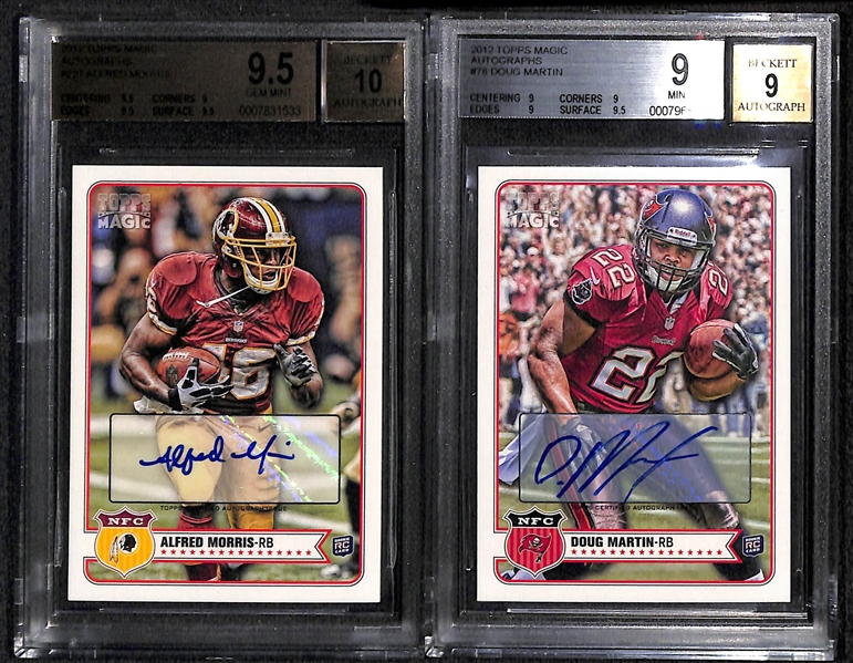 Lot Of 12 Graded Football Cards w. CJ Spiller Autograph Card