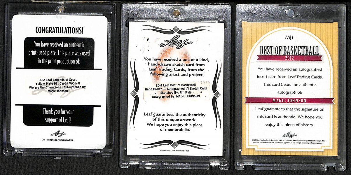 Lot Of 3 Magic Johnson Autograph Cards