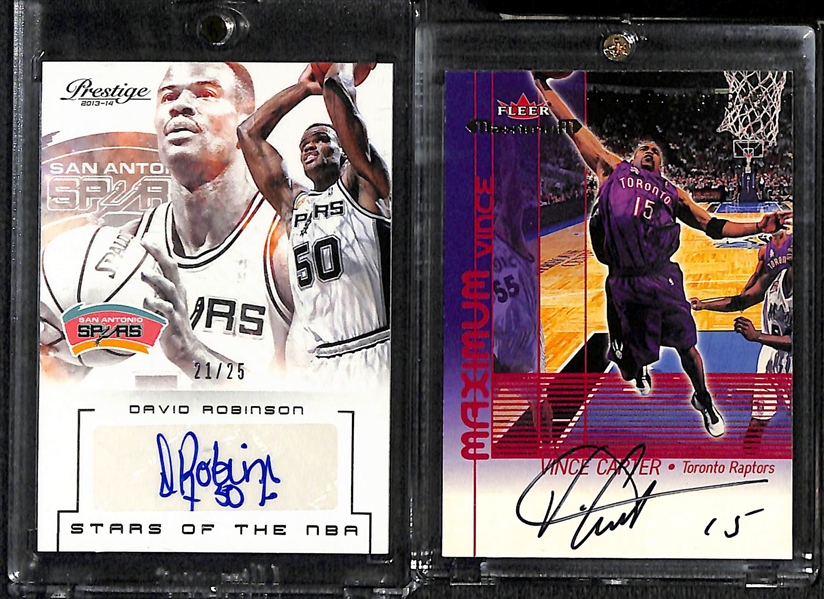 Lot Of 8 Basketball Autograph/Relic/Parallel Cards w. David Robinson