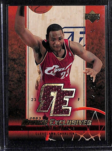 Lot Of 9 Basketball Autograph & Relic Cards w. LeBron RC Jersey
