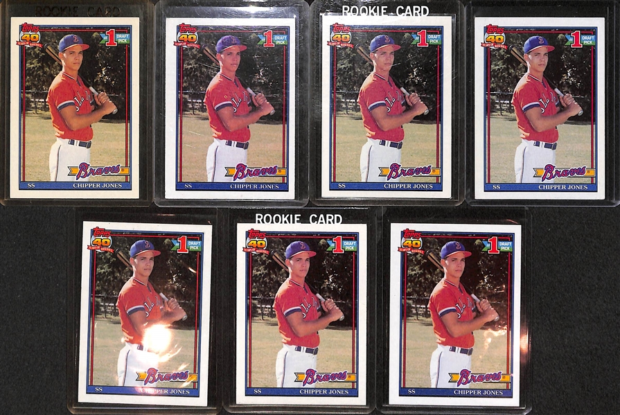 Lot Of 37 Chipper Jones Relic & Rookie Cards 