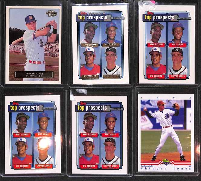 Lot Of 37 Chipper Jones Relic & Rookie Cards 
