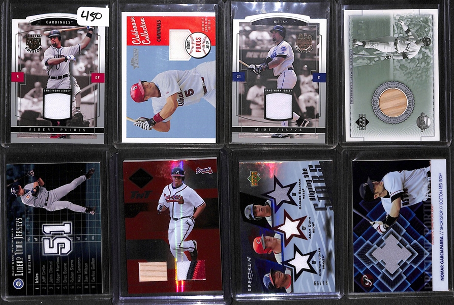 Lot Of 48 Baseball Relic Cards w. Albert Pujols