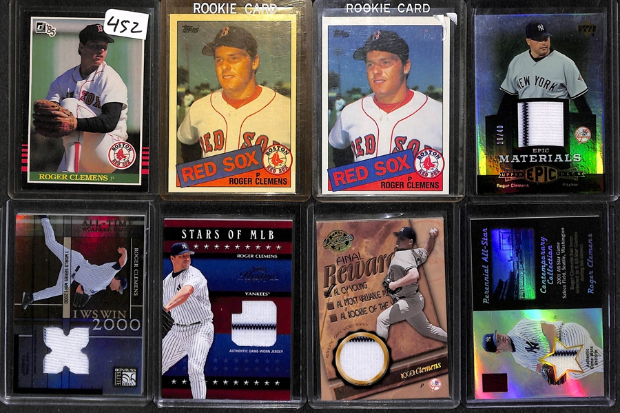 Lot Of 42 Roger Clemens Rookie & Relic Cards