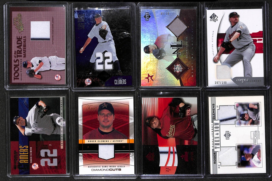 Lot Of 42 Roger Clemens Rookie & Relic Cards