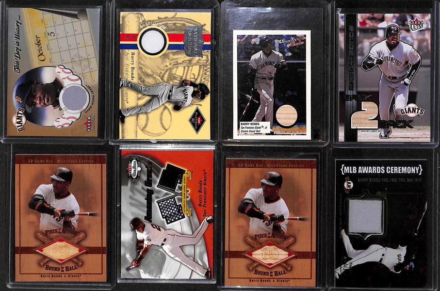 Lot Of 39 Barry Bonds Relic & Graded Cards