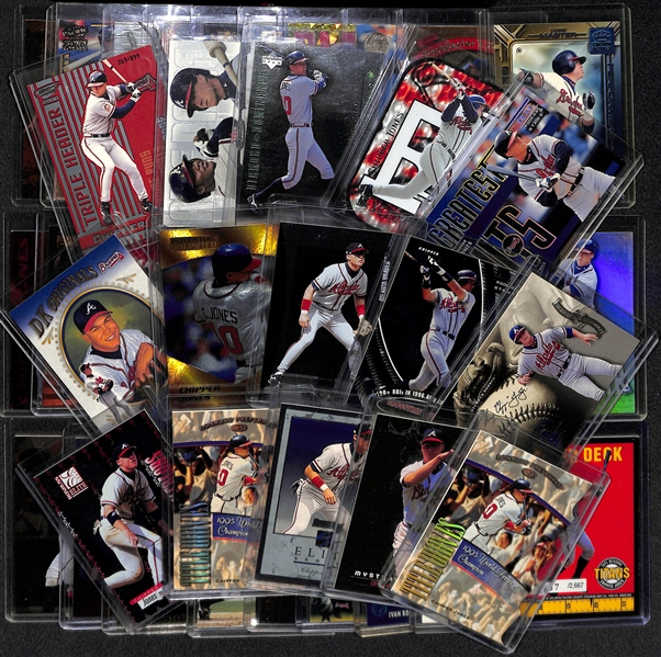 Lot of 58 Chipper Jones Numbered & Insert Cards