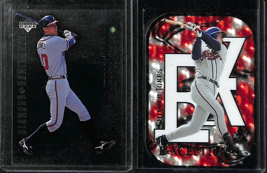 Lot of 58 Chipper Jones Numbered & Insert Cards