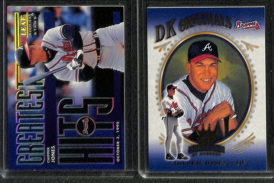 Lot of 58 Chipper Jones Numbered & Insert Cards