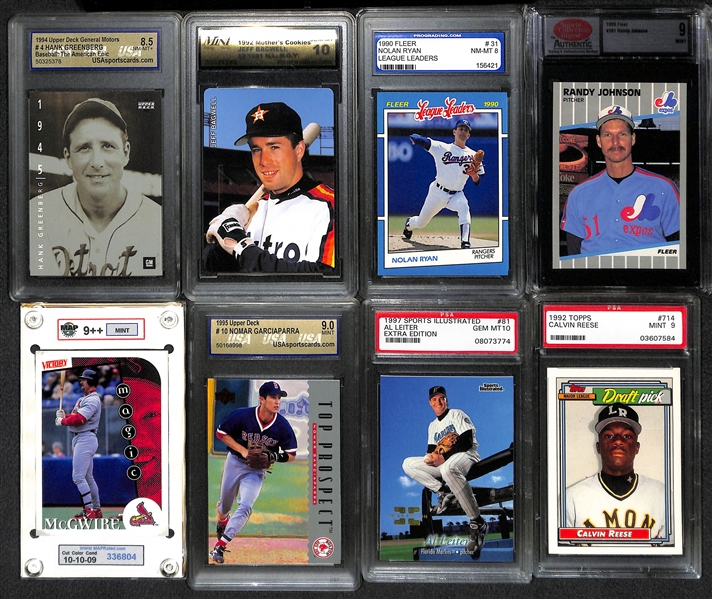 Lot Of 42 Baseball Graded Cards w. Mantle TCMA
