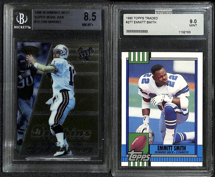 Lot Of 37 Football Graded Cards w. Marino