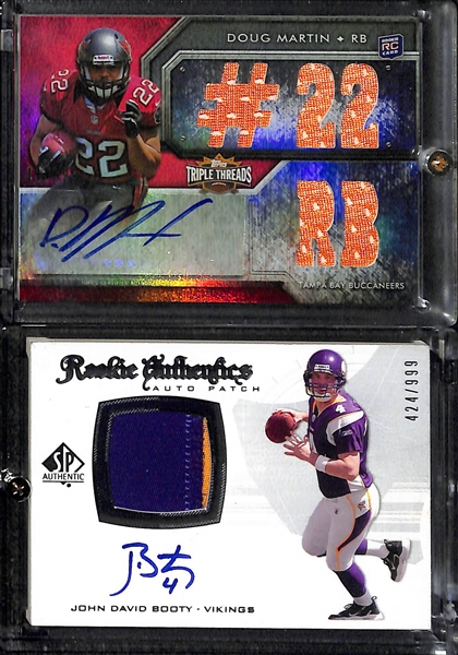 Lot Of 25 Football Auto Cards w. Howie Long & Michael Vick