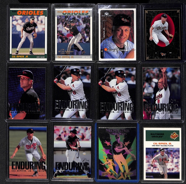 Lot Of 180 Cal Ripken Jr Cards w/ Inserts