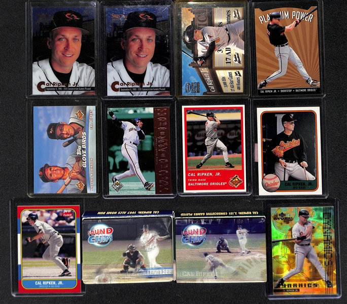 Lot Of 180 Cal Ripken Jr Cards w/ Inserts