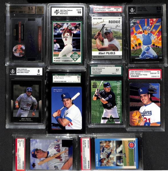 Lot Of 37 Baseball Graded Cards w. Wieters Autograph Card
