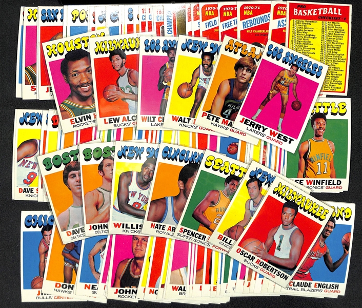 1971-72 Topps Basketball First Series Complete 144 Card Set - NM to Mint Right From Vending Boxes!