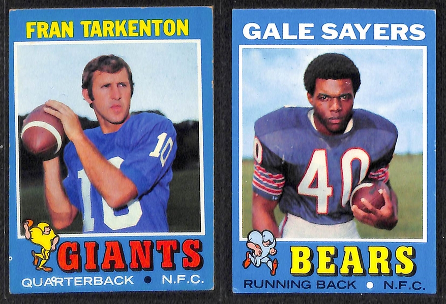 1971 Topps Football Partial Card Set w. Unitas