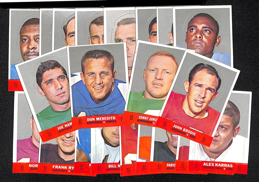 1968 Topps Football Stand-Up Card Set w. Namath