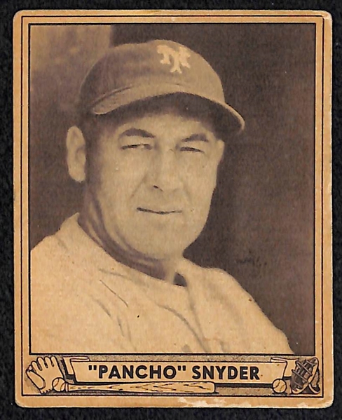Lot of 13 Different 1940 Play Ball Cards w. Charlie Gehringer