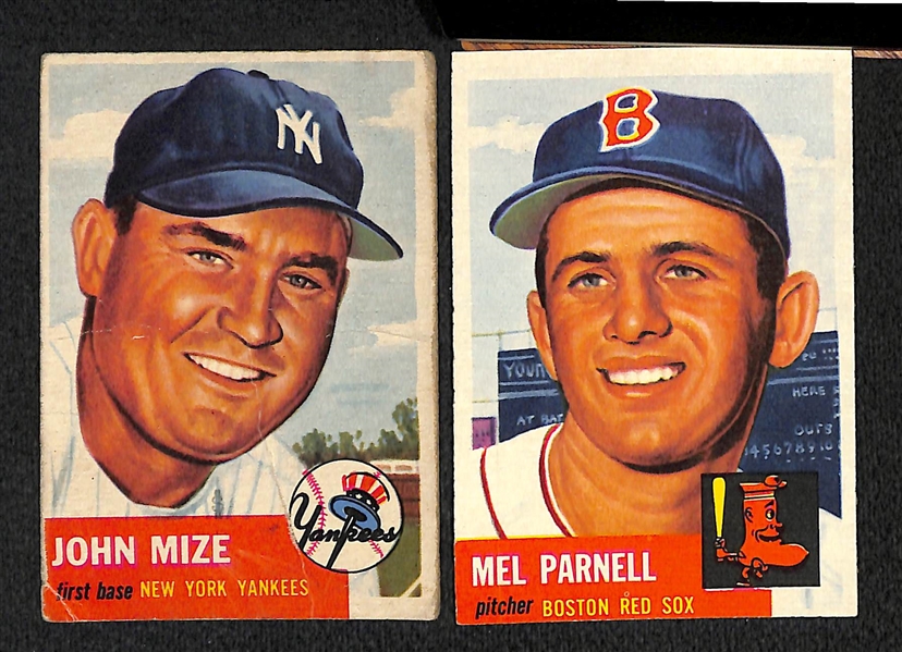 Lot of 150 Assorted 1953 Topps Cards w. Johnny Mize