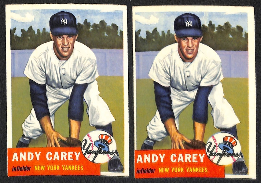 Lot of 150 Assorted 1953 Topps Cards w. Johnny Mize