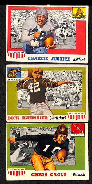 Lot of 27 Vintage Football Cards from 1954-1956 w. Frank Gifford