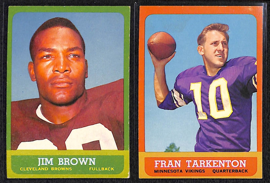 Lot of 90 1963 Topps Football Cards w. Jim Brown