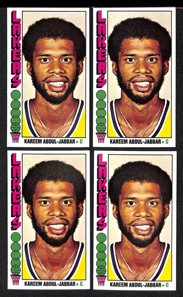 Lot of 100+ Assorted 1976-77 Topps Basketball Cards Loaded with Super Stars in EX+ to Near Mint Condition