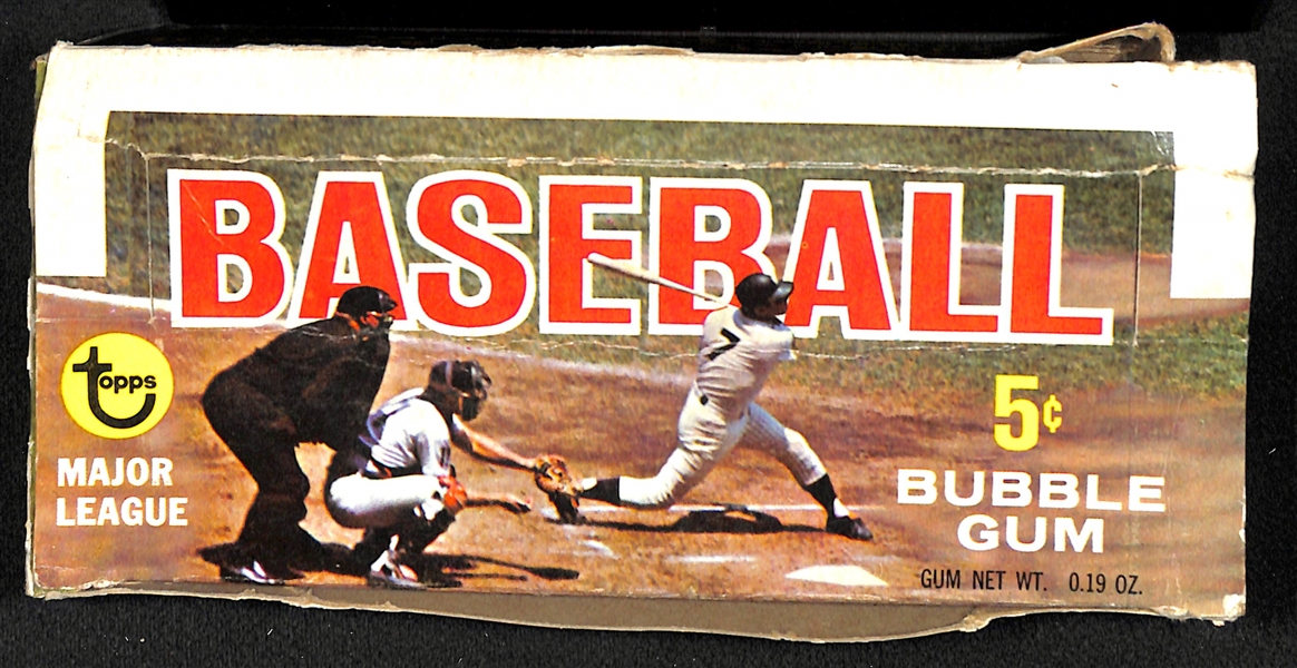 Lot of 200+ Assorted Cards of 1968 Topps Game Cards w. a 1968 Topps Third Series Empty Wax Box