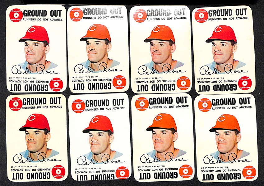 Lot of 200+ Assorted Cards of 1968 Topps Game Cards w. a 1968 Topps Third Series Empty Wax Box