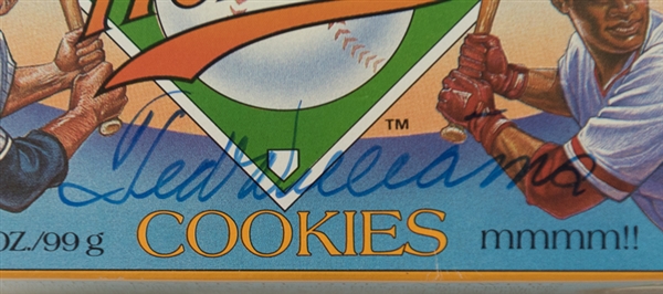 Ted Williams Signed Homers Cookie Box -JSA