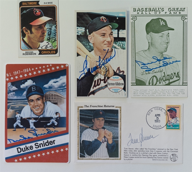 Baseball Stars Autographed Memorabilia Lot w. Killebrew