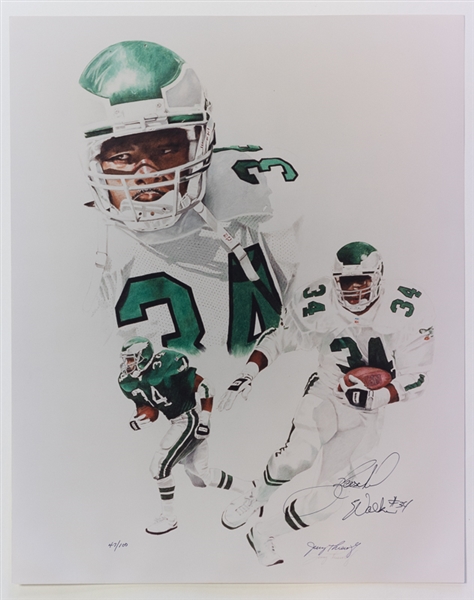 Lot Of 3 Eagles Signed 16 x 20 Prints w. Walker