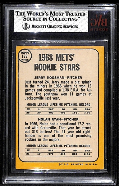 1968 Topps #177 Nolan Ryan Rookie Card - BVG 4.5