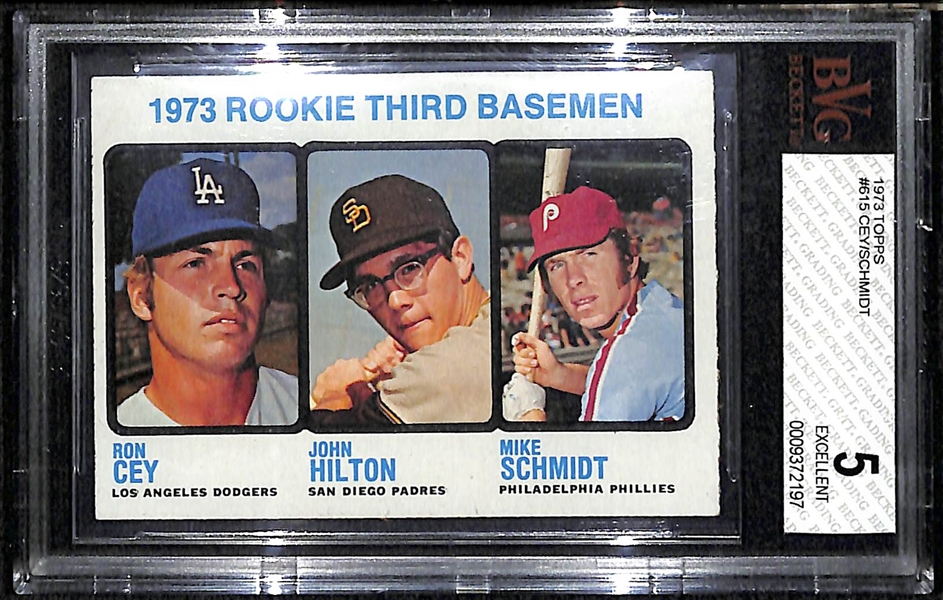 1973 Topps Cey/Schmidt Rookie Card - BVG 5