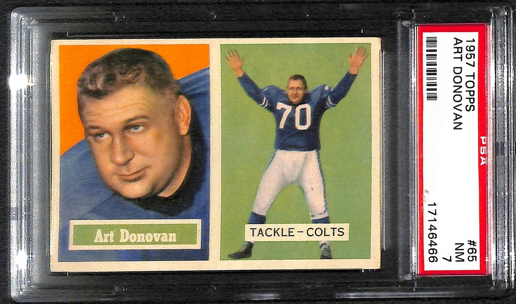 Lot of 5 Football Stars 1957-1961 Topps Cards - PSA - w. Bobby Layne