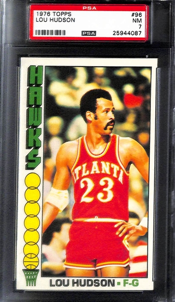 Lot of 12 1976 Topps Basketball Cards w. Kareem Abdul-Jabbar - All PSA Graded