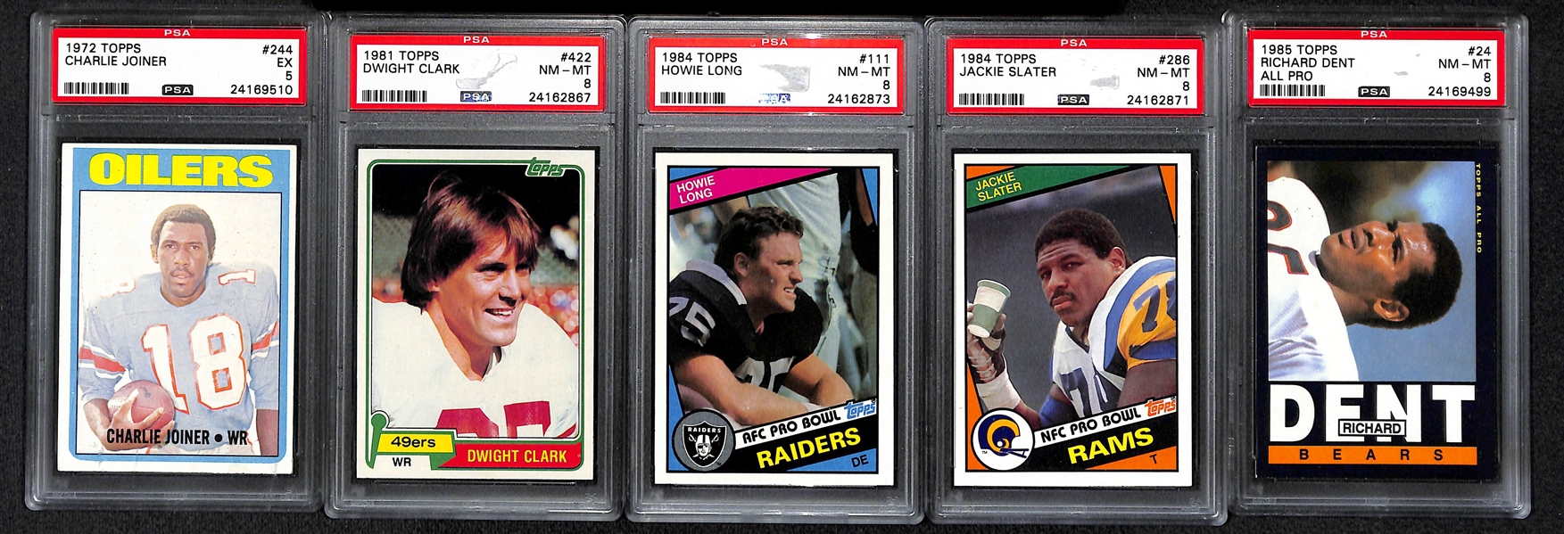 Lot of 11 Football Rookie Cards 1970s-1990s - All Graded PSA