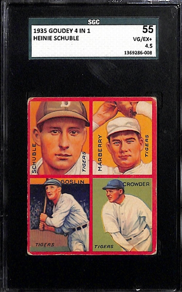 Lot of 17 1935 Goudey 4-in-1 Schuble SGC 55, 7-1959-Topps PSA 9, 1960 Topps