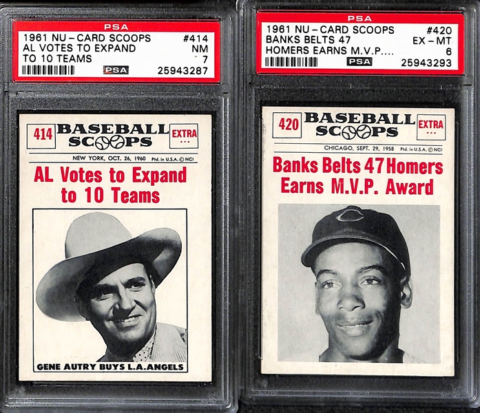 Lot of 17 1961 Nu-Card Scoops - All PSA Graded 5, 6, & 7