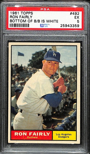 Lot of 8 - 1961 & 12 - 1962 Topps Baseball Cards - All PSA Graded 5, 6, & 7