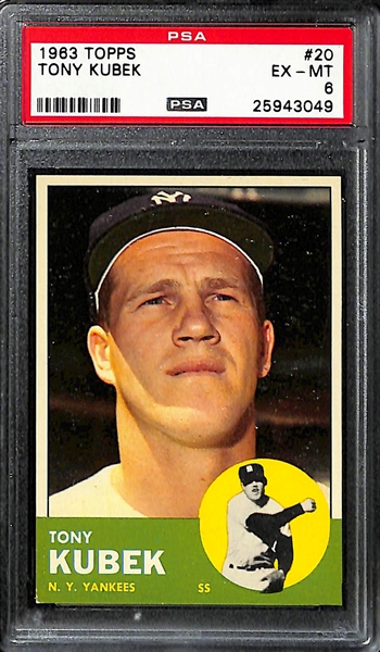 Lot of 8 - 1963 & 16 - 1965 Topps Baseball Cards - All PSA Graded Auth - 8