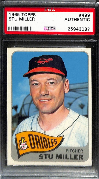 Lot of 8 - 1963 & 16 - 1965 Topps Baseball Cards - All PSA Graded Auth - 8