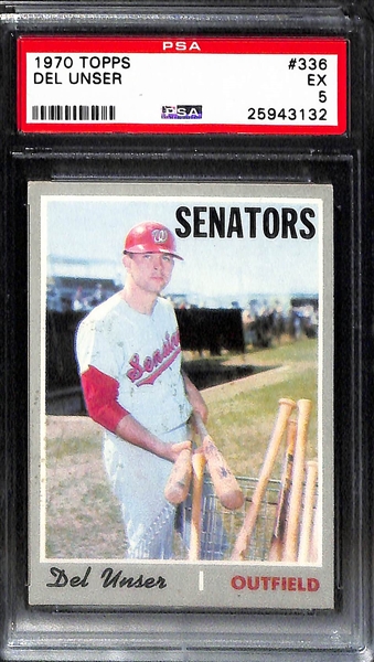 Lot of 9 - 1966 Topps & 11 - 1970 Topps Baseball Cards - All PSA Graded Auth - 8